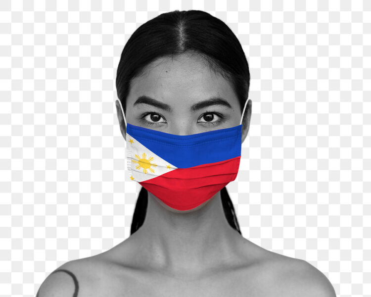 Woman bearing Filipino Mask